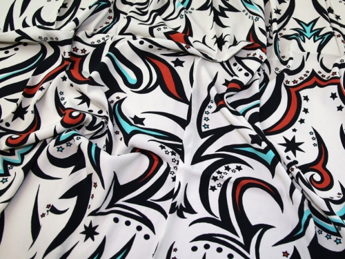 Lady McElroy Viscose Crepe Fabric Multicoloured