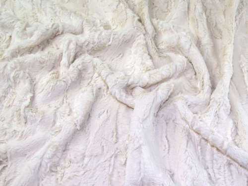 Lady McElroy Plush Faux Fur Fabric Cream
