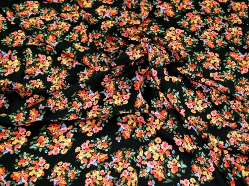 Lady McElroy Viscose Challis Fabric Multicoloured