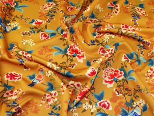 Lady McElroy Scuba Stretch Knit Fabric Mustard