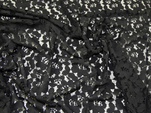 Lady McElroy Corded Lace Fabric Black