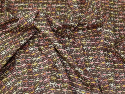 Liberty London Cotton Lawn Fabric Brown Pink Ochre