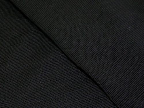 Deadstock Rib Suiting Fabric Black