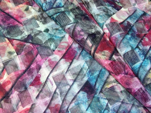 Deadstock Polyester Voile Fabric Multicoloured
