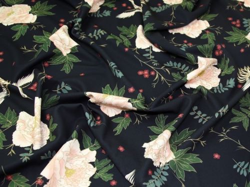 Deadstock Scuba Crepe Stretch Knit Fabric Black