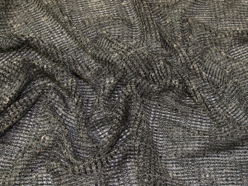 Deadstock Sequin Lace Fabric Black & Gold