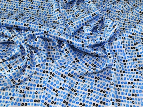 Deadstock Crinkle Satin Fabric Turquoise