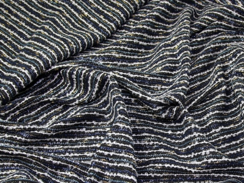 Deadstock Lurex Coating Fabric Black Multi