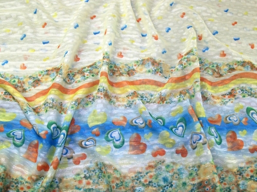 Deadstock Chiffon Dobby Fabric Multicoloured