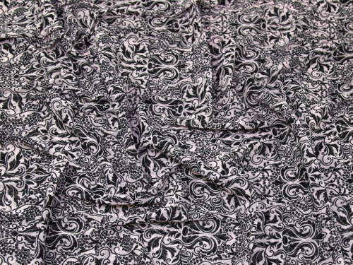 Deadstock Stretch Mesh Fabric Black & Pink