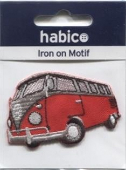 Camper Van Patch Motif Red