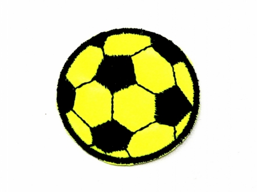 Patch Motif Football Yellow & Black