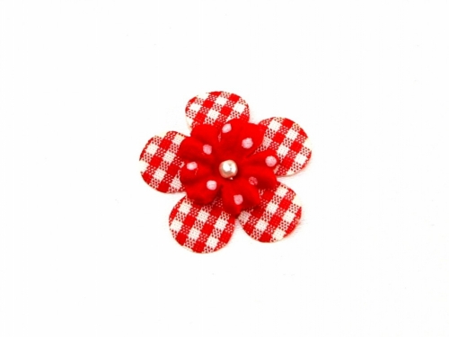 Patch Motif Flower Red