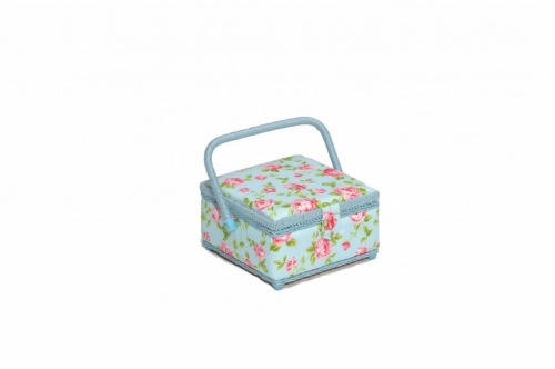 Hobby and Gift Small Sewing Craft Box Blue & Pink