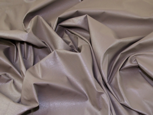 Deadstock Faux Leather Fabric Taupe