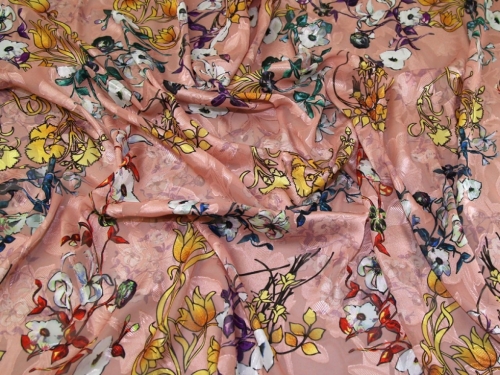 Deadstock Sheer Chiffon Fabric Salmon