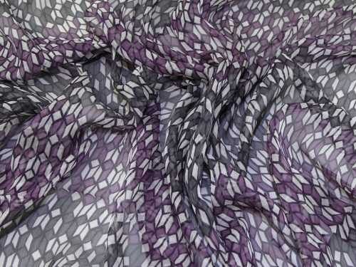 Deadstock Silk Crinkle Sheer Chiffon Fabric Mauve