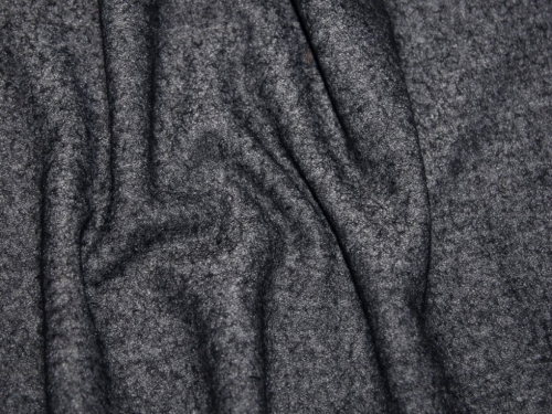 Deadstock Melange Wool Blend Coating Fabric Grey