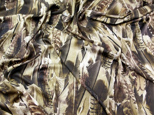 Deadstock Royal Micro Satin Fabric Golden Brown