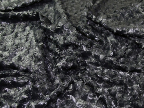Deadstock Metallic Faux Fur Fabric Platinum