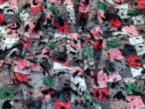 Deadstock Felted Coating Fabric Multicoloured