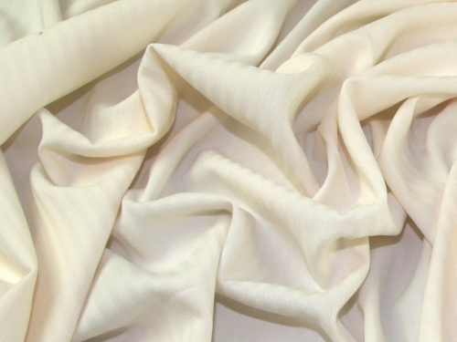 Deadstock Polyester Viscose Suiting Fabric Cream