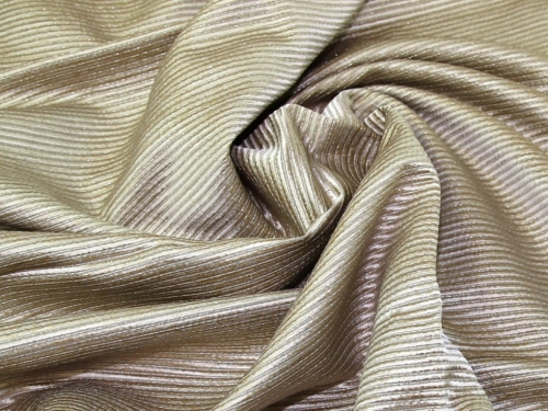 Deadstock Metallic Woven Brocade Fabric Gold