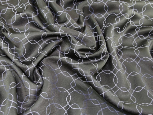 Deadstock Woven Brocade Fabric Lilac & Pewter
