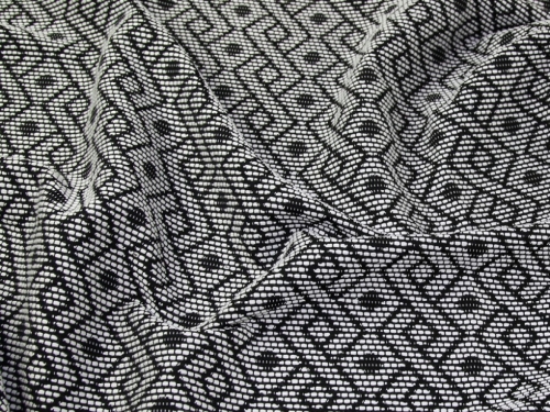 Deadstock Textured Suiting Fabric Black & White