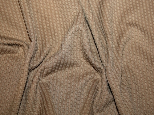 Deadstock Textured Stretch Knit Fabric Camel Brown