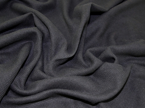 Deadstock Wool Blend Coating Fabric Black