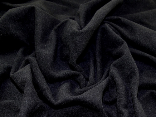 Deadstock Wool Blend Coating Fabric Black & Charcoal