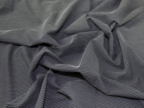 Deadstock Stretch Woven Suiting Fabric Black & White