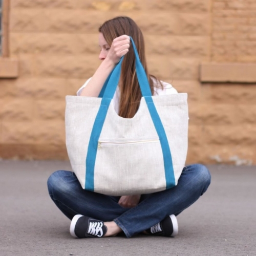 Noodlehead Paper Sewing Pattern Poolside Tote Bag