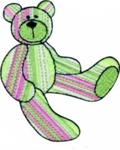 Craft Factory Patch Motif Stripe Bear