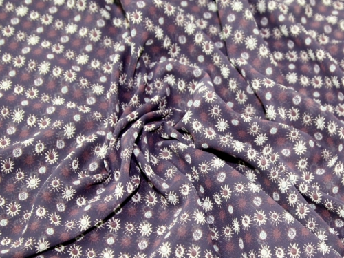 Sheer Chiffon Fabric Aubergine