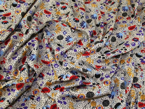 Viscose Challis Fabric Multicoloured