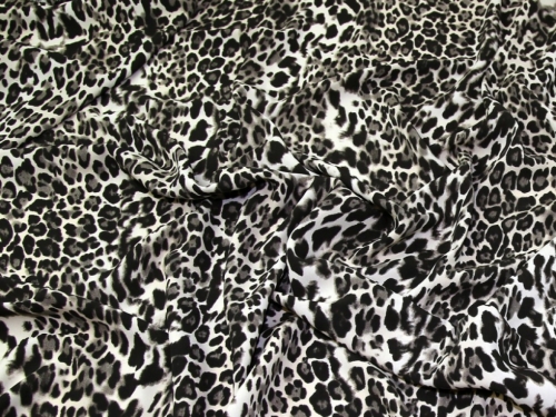 Soft Polyester Crepe Fabric Brown & Cream