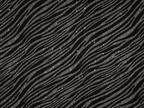 Deadstock Textured Stretch Knit Fabric Black & Grey