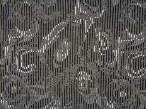 Deadstock Jacquard Stretch Knit Fabric Grey