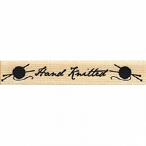 Berisfords Hand Knitted Ribbon 1 Black on Cream