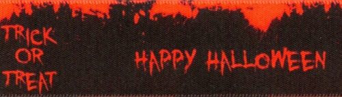 Happy Halloween Ribbon Orange
