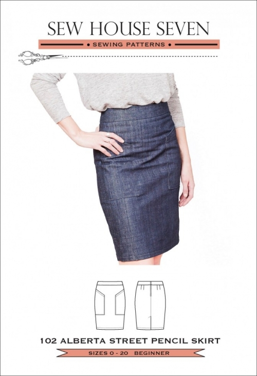 Sew House Seven Paper Sewing Pattern Alberta Street Skirt