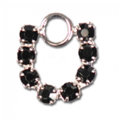 Trimits Rhinestone Metal Charm Jet