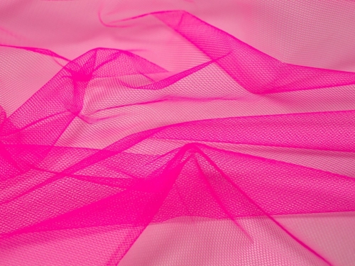 Minerva Core Range Dress Net Fabric Flo Cerise