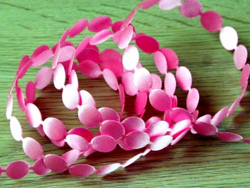 Satin Circles Trim Light Pink