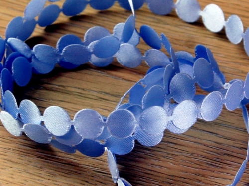 Satin Circles Trim Light Blue