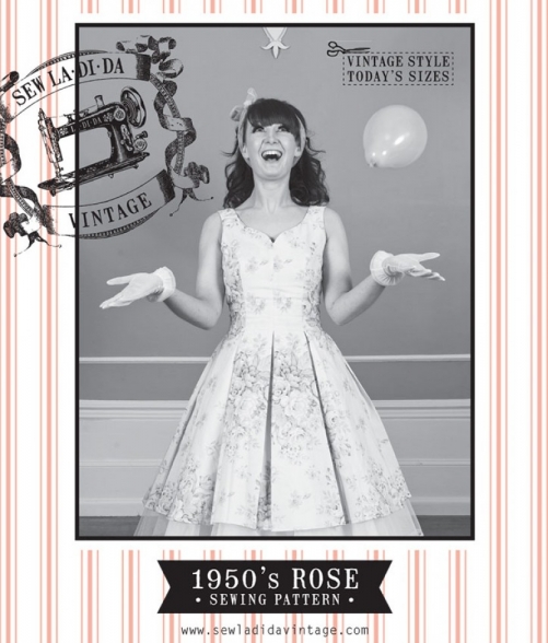 Sew La Di Da Vintage Paper Sewing Pattern Rose Dress