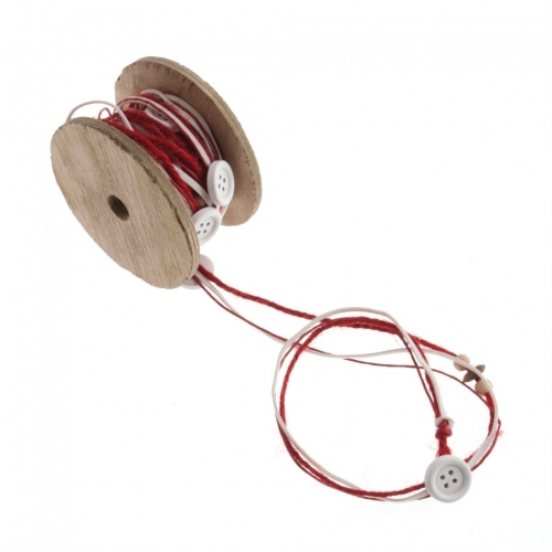 Christmas String Wood Trim White
