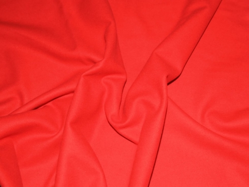 Deadstock Wool Baize Fabric Red